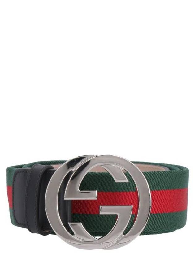 Interlocking G Buckle Web Belt Green - GUCCI - BALAAN 2