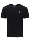 Stone Island 23757 Short Sleeve Organic Cotton T Shirt Black 801523757000 A0029 - STONE ISLAND - BALAAN 1