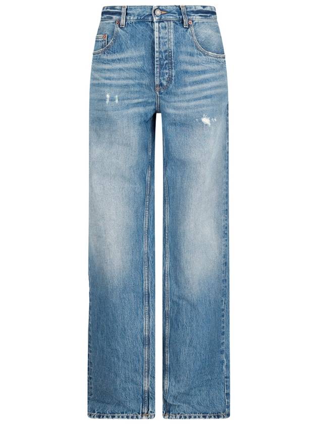 EXTREME LONG BAGGY JEANS IN DENIM - SAINT LAURENT - BALAAN 1