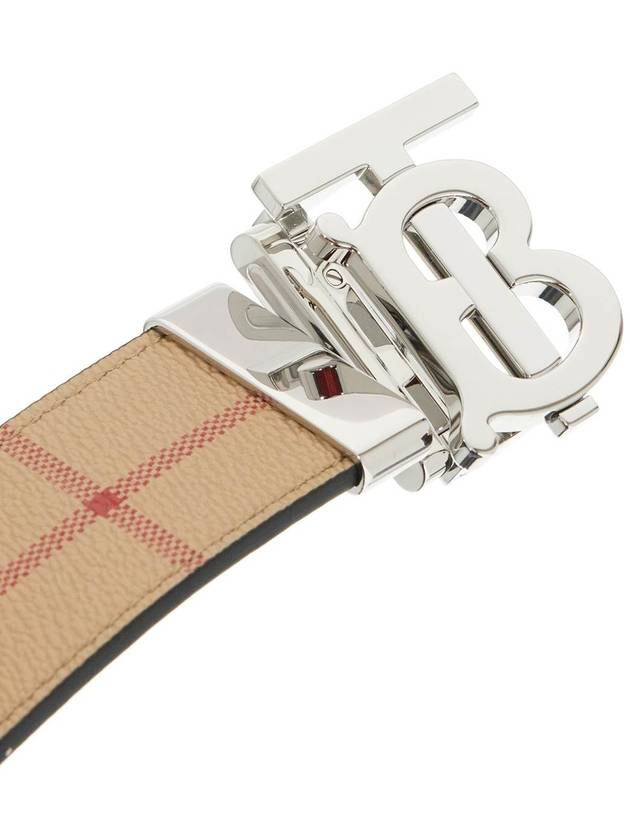 Monogram Motif Vintage Check Reversible Belt Archive Beige - BURBERRY - BALAAN 4