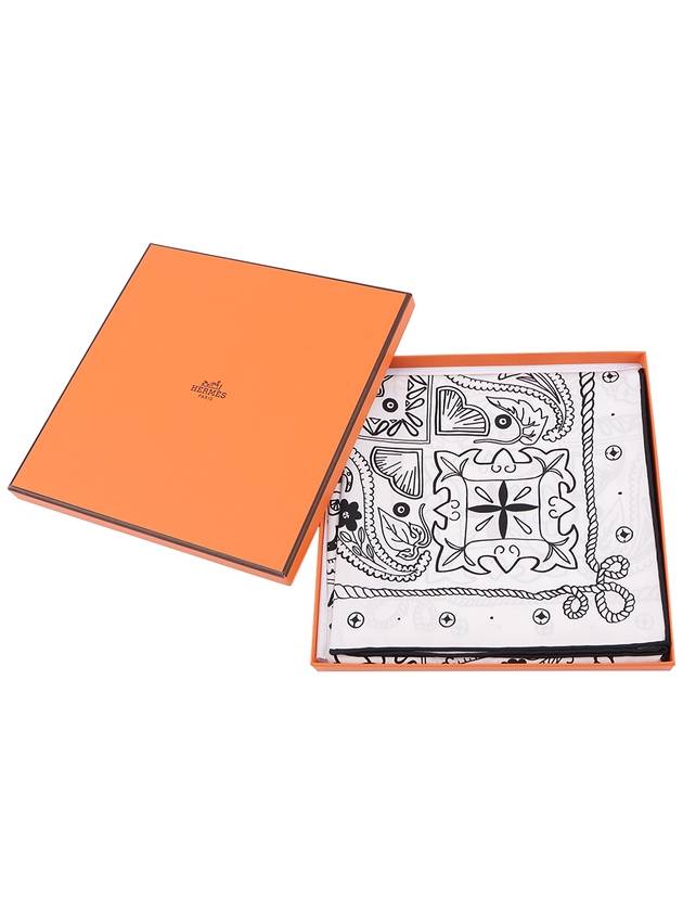 Animaux Bandana 55 Scarf Blanc - HERMES - BALAAN 3