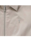 De Coeur Logo Zip-up Jacket Light Beige - AMI - BALAAN 4