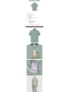 Surfing Foxes Logo Print Short Sleeve T-Shirt Sky Blue - MAISON KITSUNE - BALAAN 3