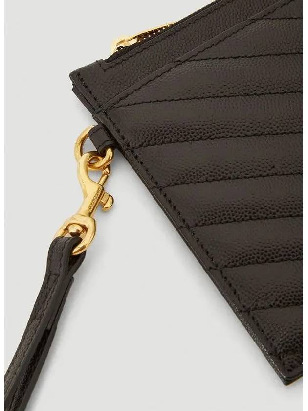 Monogram Quilted Bill Pouch Clutch Bag Black - SAINT LAURENT - BALAAN 5