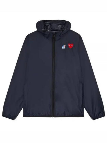 Small Heart Wappen Windbreaker Navy - COMME DES GARCONS - BALAAN 2