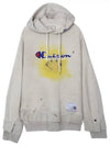 Graphic Print Cotton Hoodie White - MIHARA YASUHIRO - BALAAN 2