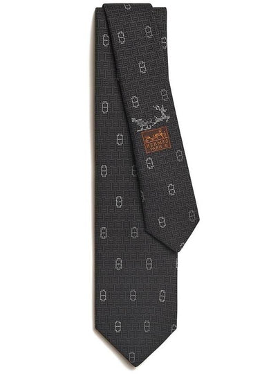 Men's Maillon D'hiver Tie Noir - HERMES - BALAAN 2