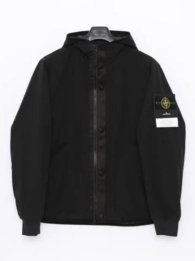 Soft Shell-R E.Dye Pure Insulation Technology Recycled Polyester Primaloft Hooded Jacket Black - STONE ISLAND - BALAAN 2