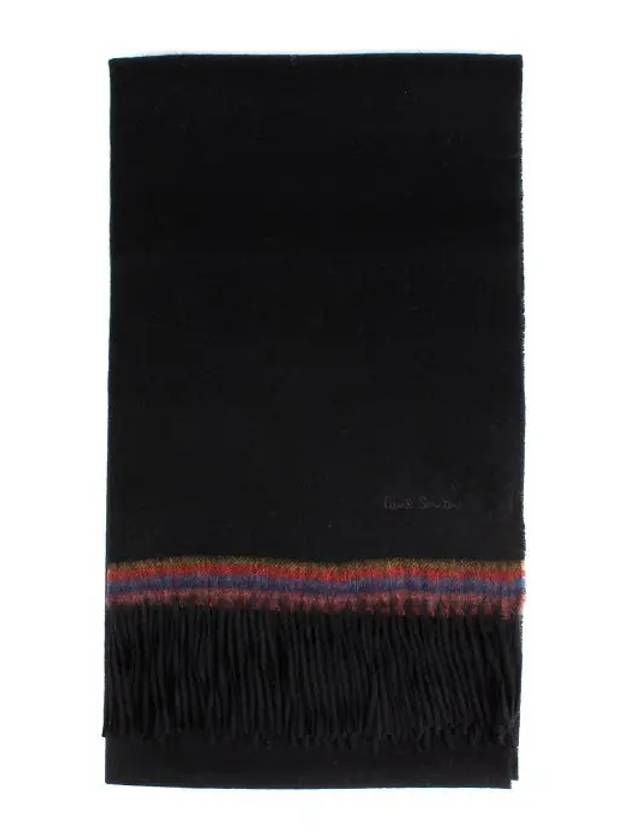 Signature Stripe Muffler Black - PAUL SMITH - BALAAN.