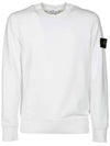 Men's Wappen Patch Sweatshirt White - STONE ISLAND - BALAAN 2