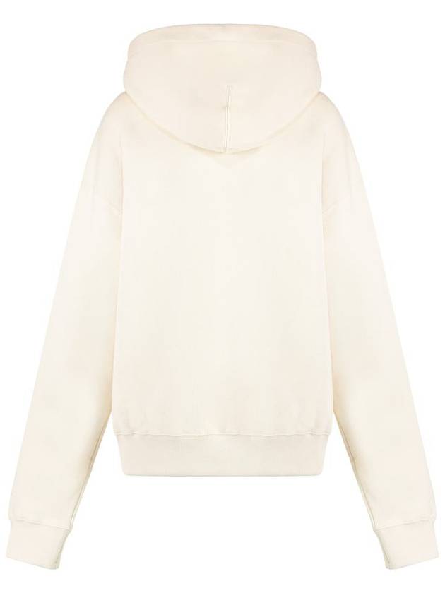 Logo Print Cotton Hoodie Cream - JIL SANDER - BALAAN 3