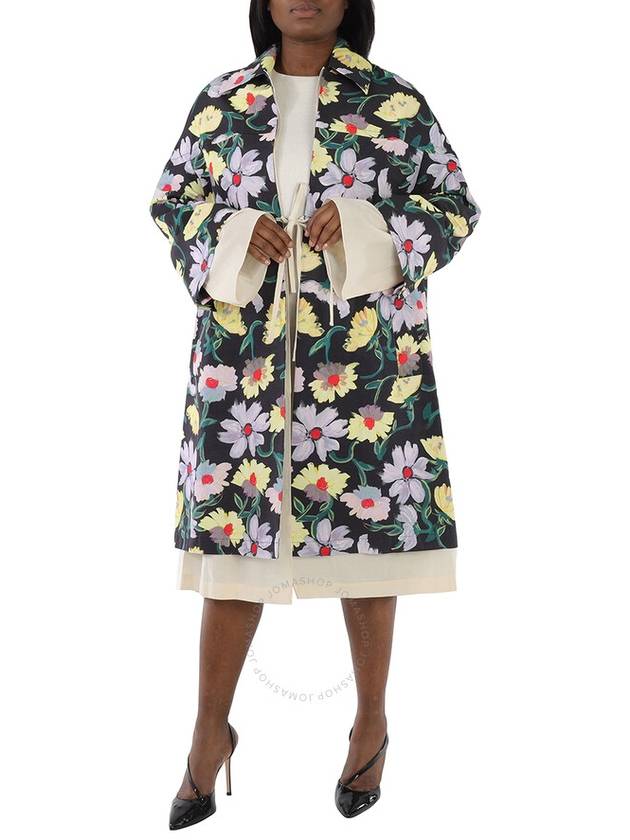 Marni Ladies Floral-print Oversized Coat, Brand Size 40 (US Size 6) - MARNI - BALAAN 1