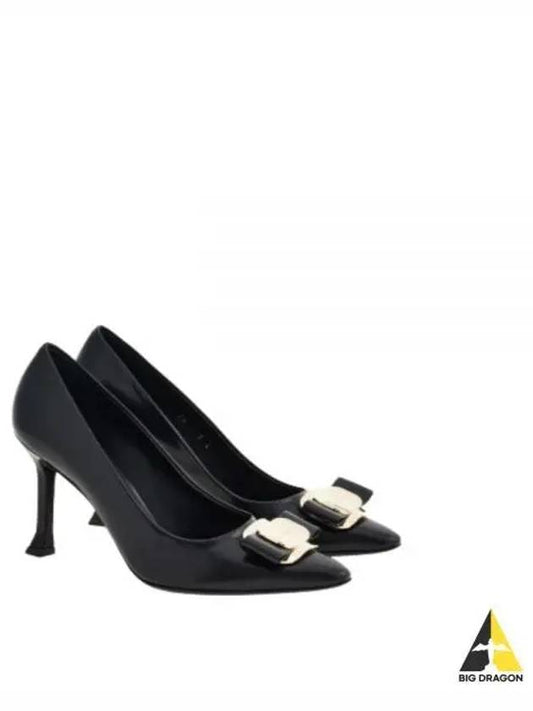 New Vara Plate Pumps Heel Black - SALVATORE FERRAGAMO - BALAAN 2