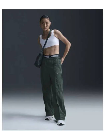 Sportswear Everything Woven Mid-Rise Open Hem Track Pants Vintage Green - NIKE - BALAAN 2