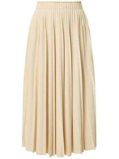 24SS KIKU Long Skirt Cream Yellow 2415771031 001 - MAX MARA - BALAAN 1