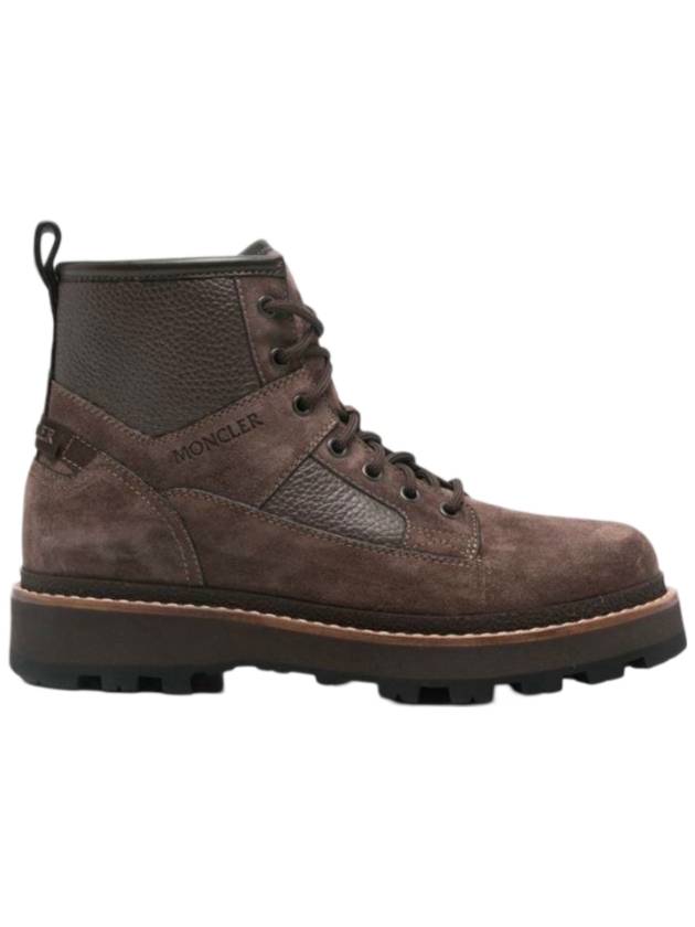 Peka Camp Suede Leather Lace Up Ankle Boots Brown - MONCLER - BALAAN 1