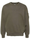 Brushed and Emerized Diagonal Fleece Lens Sweatshirt Green - CP COMPANY - BALAAN 3