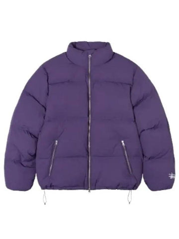 115711 Purple logo padded jacket - STUSSY - BALAAN 1