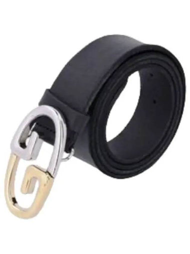 Two tone metal buckle belt black - GUCCI - BALAAN 1