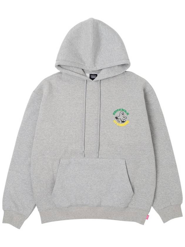 Men's Logo Print Hoodie Grey - STOCKHOLM SYNDROME - BALAAN 3