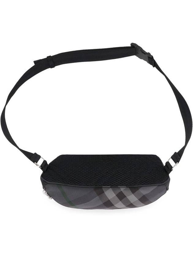 Grid Check Belt Bag Charcoal - BURBERRY - BALAAN 6