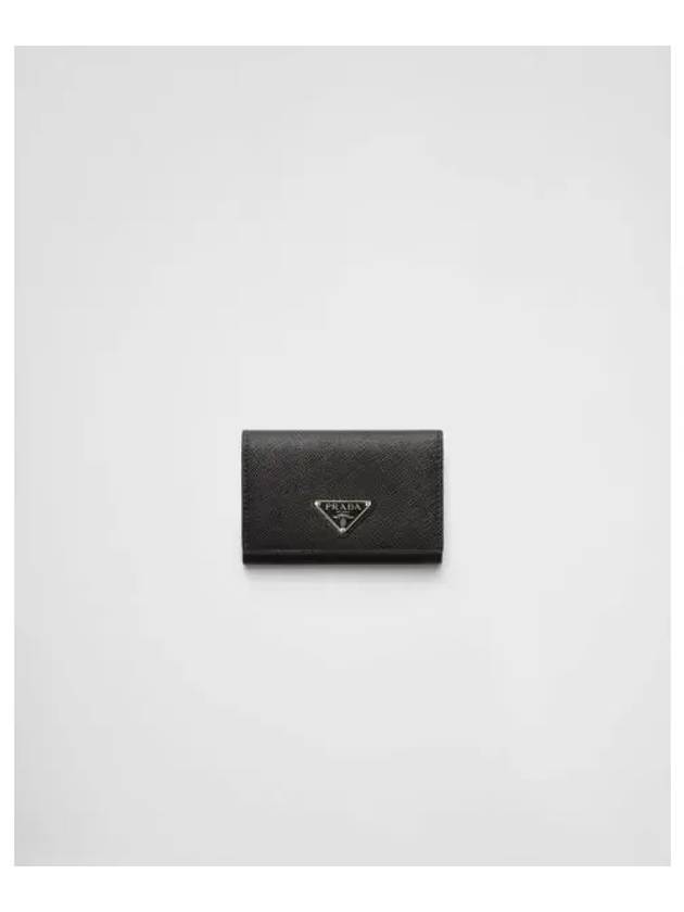 Saffiano Leather Card Wallet Black - PRADA - BALAAN 2