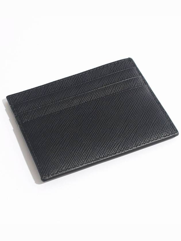 Saffiano Leather Card Wallet Black - PRADA - BALAAN 3