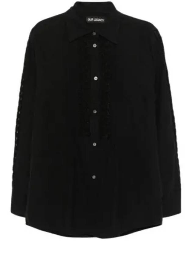 Sincere Pleated Kitchen Weave Shirt Black - OUR LEGACY - BALAAN 2