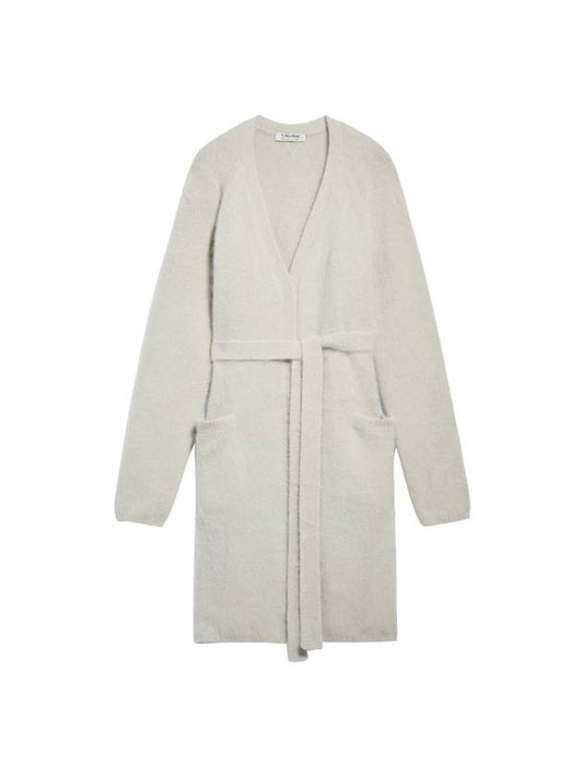 S Lapollet belted angora cardigan ecru - MAX MARA - BALAAN.