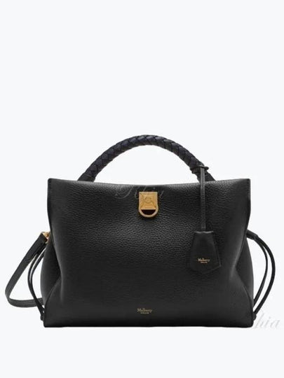 Iris Small Heavy Grain Shoulder Bag Black - MULBERRY - BALAAN 2