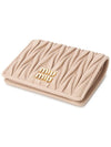 Matelasse Leather Half Wallet Light Pink - MIU MIU - BALAAN 4