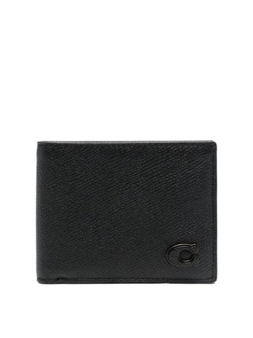 Slim Billfold Half Wallet Black - COACH - BALAAN 1