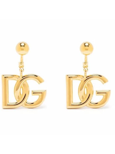 DG logo drop earrings gold - DOLCE&GABBANA - BALAAN 1