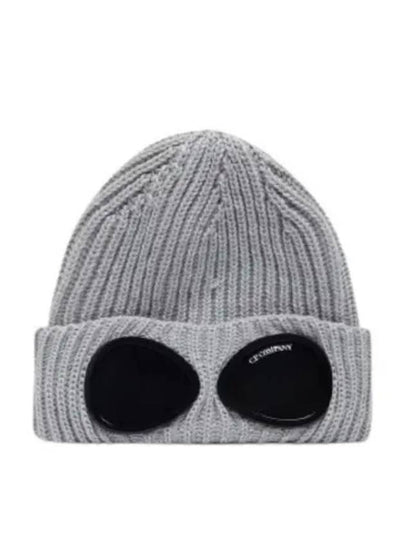 Extra Fine Merino Wool Goggle Beanie Grey - CP COMPANY - BALAAN 2