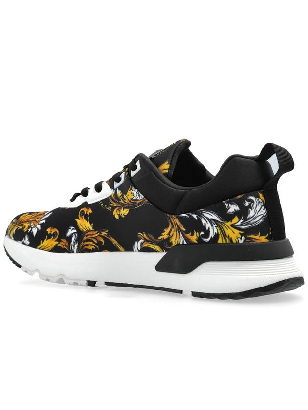 Versace Jeans Couture Sneakers With Barocco Print, Men's, Black - VERSACE - BALAAN 5