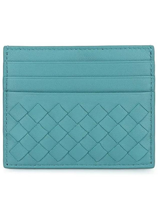 Intrecciato Weaving Card Wallet Blue - BOTTEGA VENETA - BALAAN 2