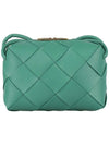 Cassette Intrecciato Small Cross Bag Green - BOTTEGA VENETA - BALAAN 6