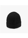 Goggle Detail Ribbed Beanie Black - CP COMPANY - BALAAN 6