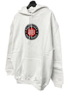 BB logo oversized hooded top white - BALENCIAGA - BALAAN.