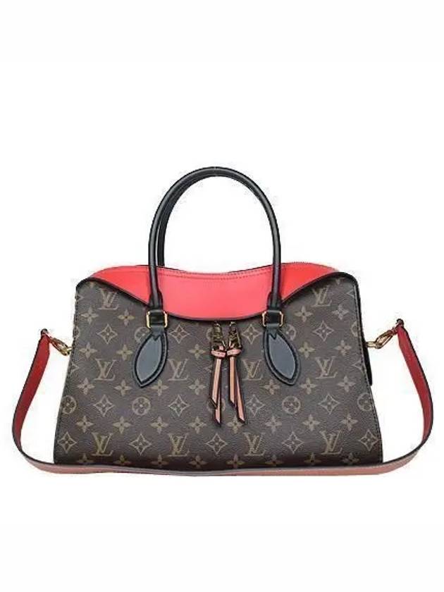 M43795 Monogram Canvas Red Peach Black Leather Tuileries 2WAY - LOUIS VUITTON - BALAAN 2