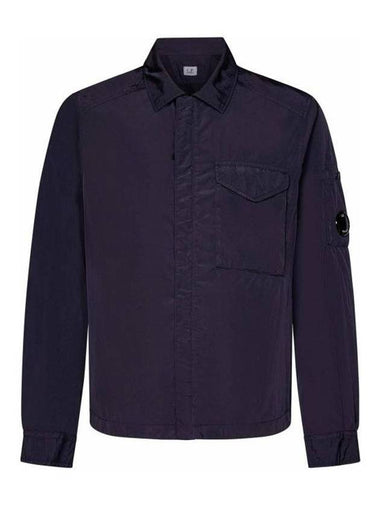 Chrome-R Lens Over Long Sleeve Shirt Purple - CP COMPANY - BALAAN 1