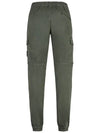 Stretch Cotton Cargo Straight Pants Green - STONE ISLAND - BALAAN 3