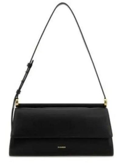 Ghost Foldover Top Shoulder Bag Black - JIL SANDER - BALAAN 2