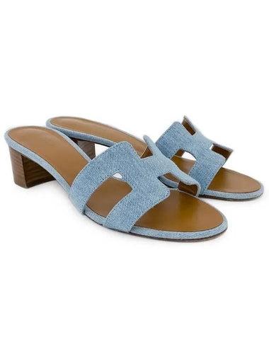 Hermes Oasis Sandals 36 Blue Natural 5HA0013 - LOUIS VUITTON - BALAAN 1