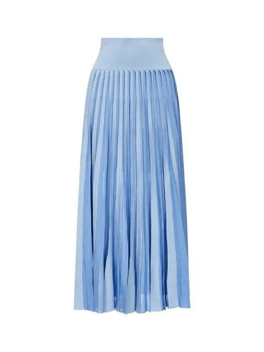 Women s Pleated Knit Skirt Blue - EMPORIO ARMANI - BALAAN 1