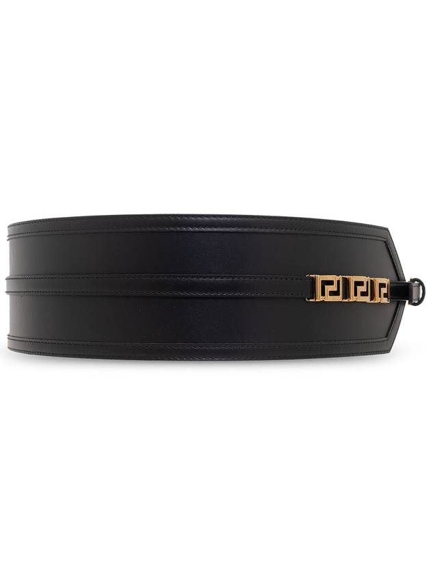 Versace Leather Waist Belt, Women's, Black - VERSACE - BALAAN 3