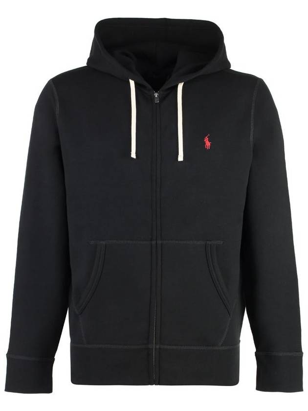 Embroidered Pony Logo Zip Up Hoodie Black - POLO RALPH LAUREN - BALAAN 2