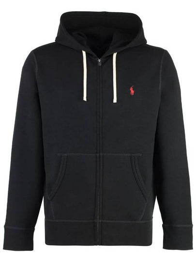 Embroidered Pony Logo Zip Up Hoodie Black - POLO RALPH LAUREN - BALAAN 2