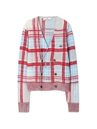 Madras Check Crop Cardigan - VIVIENNE WESTWOOD - BALAAN 2