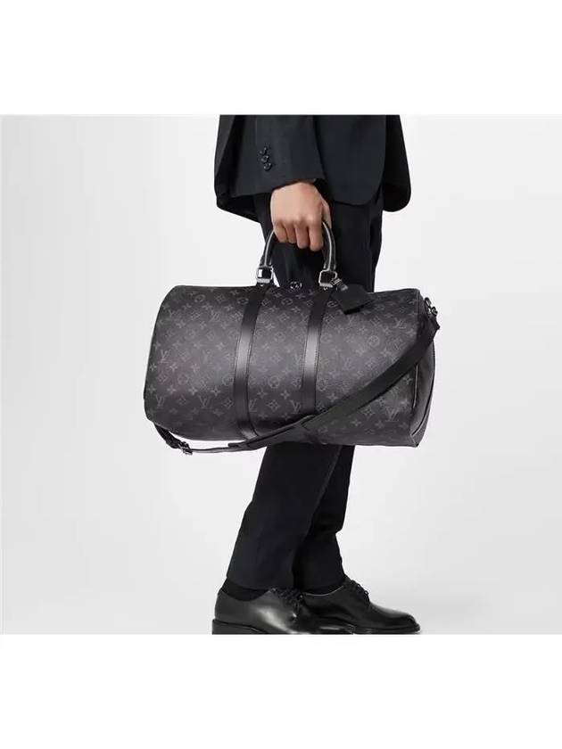 Keepall 45 Bandouliere Monogram Eclipse Duffel Bag Grey - LOUIS VUITTON - BALAAN 6